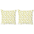 thumbnail image 1 of Ambesonne Lemons Throw Pillow Cover 2 Pack, Detailed Upside, 18", Black White and Yellow, 1 of 2