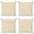 thumbnail image 1 of Ambesonne Lemons Throw Pillow Cover 4 Pack, Thin Sliced Citruses, 16", Mustard Grey and White, 1 of 2