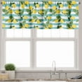thumbnail image 1 of Ambesonne Lemons Valance Pack of 2, Lemon Blossoms Leaves Art, 42"X18", Seafoam Mustard, 1 of 5