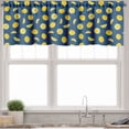 thumbnail image 1 of Ambesonne Lemons Valance Pack of 2, Vivid Sliced Citrus Graphic, 54"X18", Sky Blue Yellow, 1 of 4