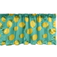 thumbnail image 1 of Ambesonne Lemons Window Valance, Colorful Citrus Leaves Art, 42" x 18", Turquoise Mustard, 1 of 3
