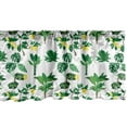 thumbnail image 1 of Ambesonne Lemons Window Valance, Digitally Generated Monstera Tropical Leaves and Citrus Blossoms, Curtain Valance for Kitchen Bedroom Decor with Rod Pocket, 54" X 18", Pastel Yellow Fern Green, 1 of 3