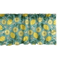 thumbnail image 1 of Ambesonne Lemons Window Valance, Rhythmic Citrus Blossoms and Floral Ornaments Print, Curtain Valance for Kitchen Bedroom Decor with Rod Pocket, 54" X 18", Yellow Jade Green, 1 of 3