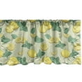 thumbnail image 1 of Ambesonne Lemons Window Valance, Summer Fruit Botany Slice, 54" X 18", Pale Green and Pastel Yellow, 1 of 3