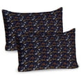 thumbnail image 1 of Ambesonne Lemur Pillow Sham 2 Pack, Tiger Leopard Chains Exotic, 36"x20", Apricot Dark Navy Blue, 1 of 3