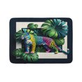 thumbnail image 1 of Ambesonne Leopard Bath Mat, Monstera Colorful Wilds, 30.2" x 20", Green Petrol Blue, 1 of 3