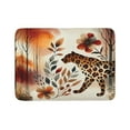 thumbnail image 1 of Ambesonne Leopard Bath Mat, Wild Autumn Woodland Art, 30.2" x 20", Burnt Sienna Amber and Grey, 1 of 3