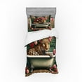thumbnail image 1 of Ambesonne Leopard Bedding Set 3 Pcs, English Roses Wild Animal, TwinXL, Reseda Green and Pink, 1 of 2