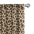thumbnail image 1 of Ambesonne Leopard Curtains, Big Wild Animal Skin Print, Pair of 28"x95", Pale Peach Dark Brown, 1 of 4