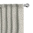 thumbnail image 1 of Ambesonne Leopard Curtains, Skin Print Wildlife Layout, Pair of 28"x84", Pale Taupe Ivory, 1 of 5
