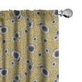 thumbnail image 1 of Ambesonne Leopard Curtains, Summer Theme Sunflowers Art, Pair of 28"x63", Charcoal Grey Mustard, 1 of 4
