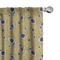 thumbnail image 1 of Ambesonne Leopard Curtains, Summer Theme Sunflowers Art, Pair of 28"x84", Charcoal Grey Mustard, 1 of 4