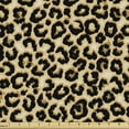 thumbnail image 1 of Ambesonne Leopard Fabric by the Yard Upholstery, Animal Skin Blemish Blots, 3 Yards, Charcoal Grey and Pale Coffee, 1 of 5