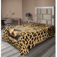 thumbnail image 1 of Ambesonne Leopard Flat Sheet, Predator Animal, TwinXL Size, Brown and Pale Brown, 1 of 1