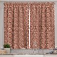 thumbnail image 1 of Ambesonne Leopard Kitchen Curtains, Geometric Animal Print Art, 55"x45", Paprika and Dark Blue Grey, 1 of 3