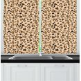 thumbnail image 1 of Ambesonne Leopard Kitchen Curtains, Wildlife Animal Skin Spots, 55"x45", Pale Peach Ecru Umber, 1 of 3