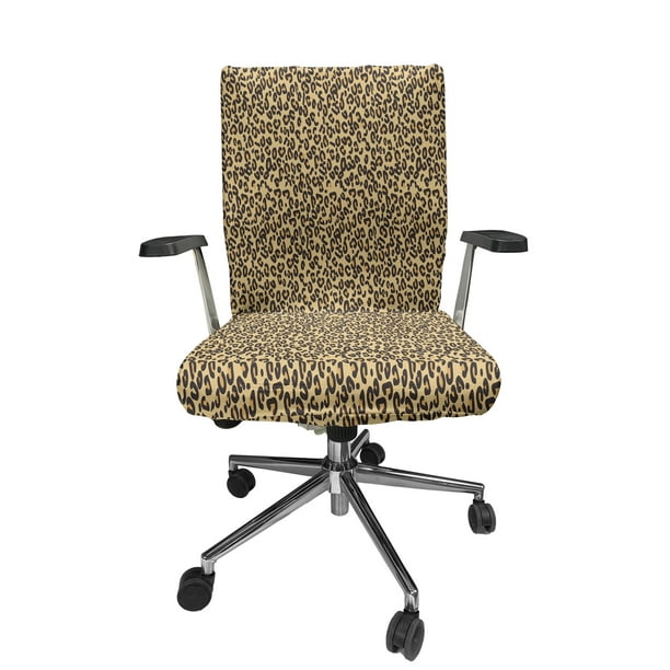 Ambesonne Leopard Office Chair Cover Stretchable High Back Continuous Animal Pattern Pastel Brown Brown Walmart Business Supplies