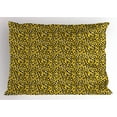 thumbnail image 1 of Ambesonne Leopard Pillow Sham, Wild Cat Camouflage, 26" X 20", Yellow Black and White, 1 of 2