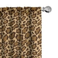 thumbnail image 1 of Ambesonne Leopard Print Window Curtains, Panthera Specie Skin, Each 28" W x 84" L, Sand Brown Pale Caramel, 1 of 5