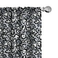 thumbnail image 1 of Ambesonne Leopard Print Window Curtains, Wild Animal Fashion, Each 28" W x 95" L, Grey Ceil Blue, 1 of 5