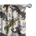 thumbnail image 1 of Ambesonne Leopard Print Curtains, Animal Spots Wild Art, Pair of 28"x63", Cocoa Camel and Violet, 1 of 5