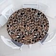 thumbnail image 1 of Ambesonne Leopard Print Fitted Round Tablecloth, Exotic Wild Cat Skin, 36"- 40" Diameter, Pastel Brown and Pale Grey, 1 of 5