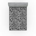 thumbnail image 1 of Ambesonne Leopard Print Fitted Sheet, Grey Wild Cat Spots, California King, Black and Grey, 1 of 5