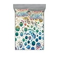 thumbnail image 1 of Ambesonne Leopard Print Fitted Sheet & Pillow Sham Set, Colorful Spotted Dots, Full, White Multicolor, 1 of 2
