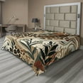 thumbnail image 1 of Ambesonne Leopard Print Flat Sheet, Abstract Blend Earthy, King Size, Pastel Brown Forest Green, 1 of 1