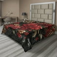 thumbnail image 1 of Ambesonne Leopard Print Flat Sheet, Romantic Rose Lace, Queen Size, Red Sand Brown and Dark Grey, 1 of 1