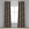 thumbnail image 1 of Ambesonne Leopard Print Grommet Curtain, Classic Wild Cat Skin, 50"x96", Dark Brown Beige and Camel, 1 of 5
