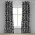 thumbnail image 1 of Ambesonne Leopard Print Grommet Curtain, Grey Wild Cat Spots, 50"x120", Black and Grey, 1 of 1