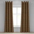 thumbnail image 1 of Ambesonne Leopard Print Grommet Curtain, Orange Exotic African, 50" x 72", Orange and Black, 1 of 6