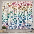 thumbnail image 1 of Ambesonne Leopard Print Kitchen Curtains, Colorful Spotted Dots, 55"x36", White Multicolor, 1 of 3