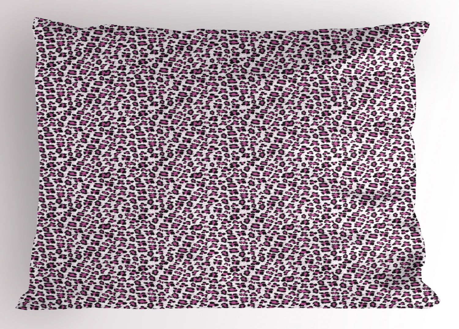 King Size Pink Leopard Print Polyester Pillow Sham