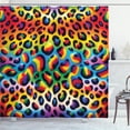 thumbnail image 1 of Ambesonne Leopard Print Shower Curtain, Rainbow Surreal World, 69"Wx84"L, Orange Multicolor, 1 of 1