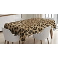 thumbnail image 1 of Ambesonne Leopard Print Tablecloth Rectangular Table Cover, Wild Animal Skin, 60"x84", Pale Brown and Black, 1 of 4