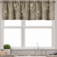 thumbnail image 1 of Ambesonne Leopard Print Valance Pack of 2, Leo Wild Big Cat Face, 54"X12", Dark Tan Multicolor, 1 of 4