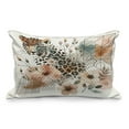 thumbnail image 1 of Ambesonne Leopard Quilted Pillowcover, Tender Abloom Watercolor, 36" x 20", Peach Ginger and Grey Teal, 1 of 2