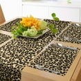 thumbnail image 1 of Ambesonne Leopard Table Runner & Placemats, Animal Skin Blemish Blots, Placemat 4 pcs + Runner 14"x72", Charcoal Grey and Pale Coffee, 1 of 2