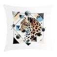 thumbnail image 1 of Ambesonne Leopard Throw Pillow Cushion Cover, Watercolor Minimal Modern, 20" X 20", Brown White and Blue, 1 of 2