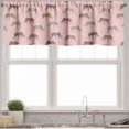 thumbnail image 1 of Ambesonne Leopard Valance Pack of 2, Fierce Creature Silhouettes, 54"X18", Blush Champagne, 1 of 4