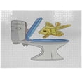 thumbnail image 1 of Ambesonne Let It Go Jigsaw Puzzle Durable Cardboard, Bye Goldfish and Toilet, 1000 pcs, Mustard White Pearl, 1 of 5
