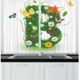 thumbnail image 1 of Ambesonne Letter B Kitchen Curtains, Flourish Daisy Garden, 55"x39", Multicolor, 1 of 2