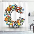 thumbnail image 1 of Ambesonne Letter C Shower Curtain, Fun Activity Equipment, 69"Wx84"L, Multicolor, 1 of 3