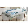thumbnail image 1 of Ambesonne Letter C Tablecloth Rectangular Table Cover, Portuguese Culture Art, 52"x70", Blue Yellow Orange, 1 of 4