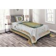 thumbnail image 1 of Ambesonne Letter D Quilted Bedspread Set 2 Pcs, Rustic Initials Grunge, Twin Size,, 1 of 3