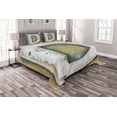 thumbnail image 1 of Ambesonne Letter D Quilted Bedspread Set 3 Pcs, Rustic Initials Grunge, Queen Size,, 1 of 3