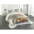 thumbnail image 1 of Ambesonne Letter E Quilted Bedspread Set 2 Pcs, Sports Name Initials, Twin Size, Multicolor, 1 of 5