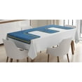 thumbnail image 1 of Ambesonne Letter E Tablecloth Rectangular Table Cover, Denim Blue Jeans E, 60"x84", Blue Yellow, 1 of 4